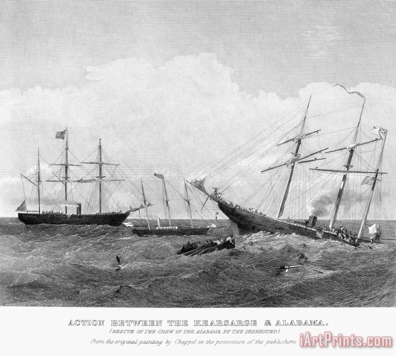 Others ALABAMA vs KEARSARGE, 1864 Art Print