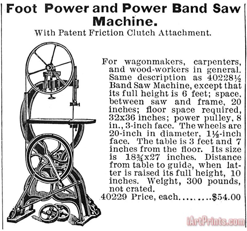 Band Saw, 1895 painting - Others Band Saw, 1895 Art Print