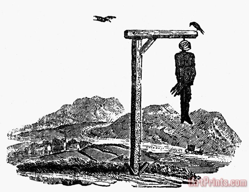 Others Bewick: Hanged Man Art Print