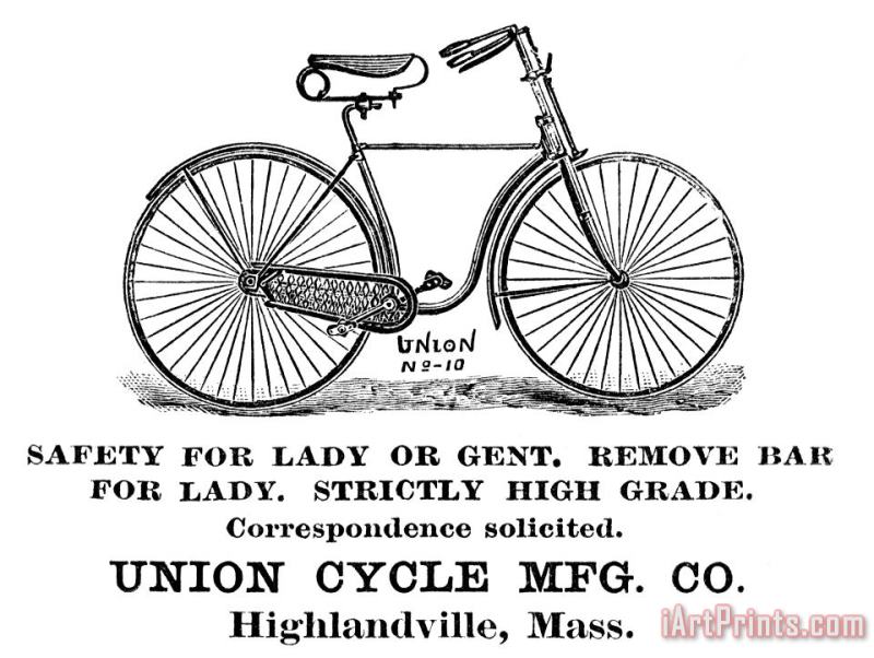 Bicycle Advertisement, 1890 painting - Others Bicycle Advertisement, 1890 Art Print