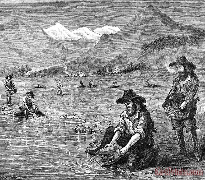Others California Gold Rush Art Painting