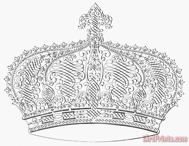 Calligraphy Crown painting - Others Calligraphy Crown Art Print