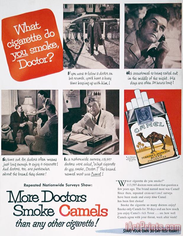 Others Camel Cigarette Ad, 1946 Art Print