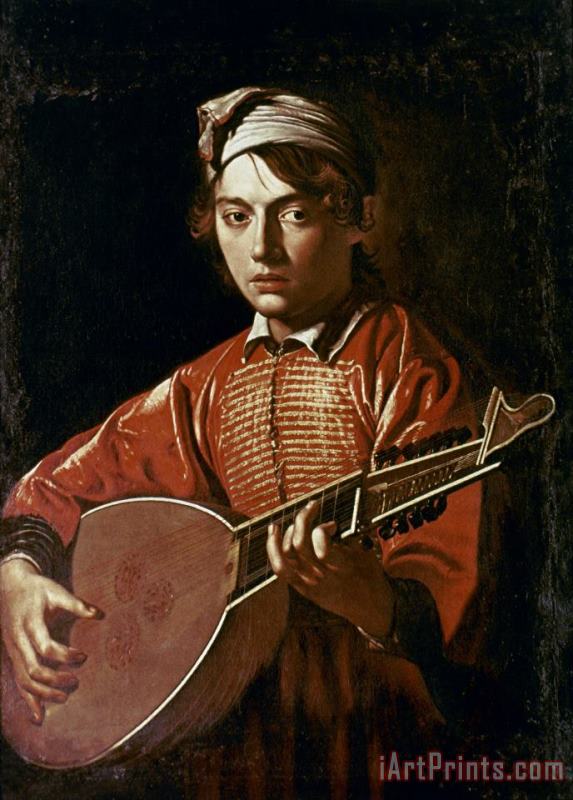 Caravaggio: Luteplayer painting - Others Caravaggio: Luteplayer Art Print