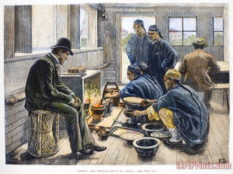 Others China: Boiling Opium, 1881 Art Painting