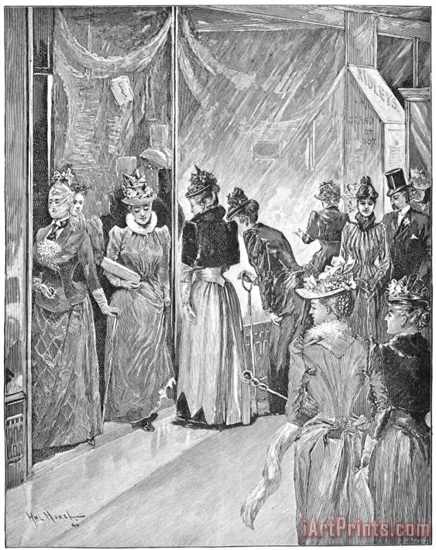 Others Christmas Shopping, 1890 Art Print