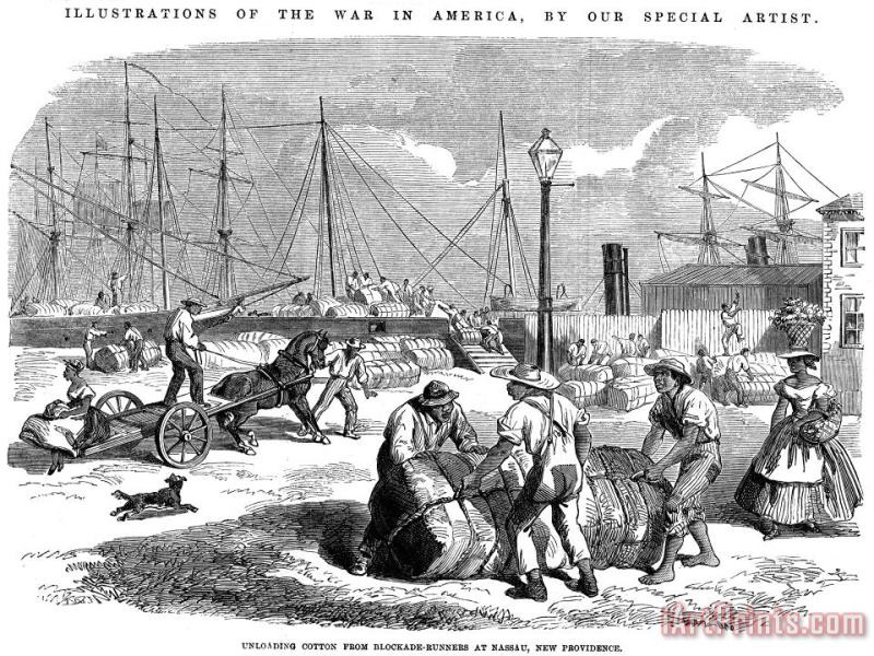 Civil War: Blockade, 1864 painting - Others Civil War: Blockade, 1864 Art Print