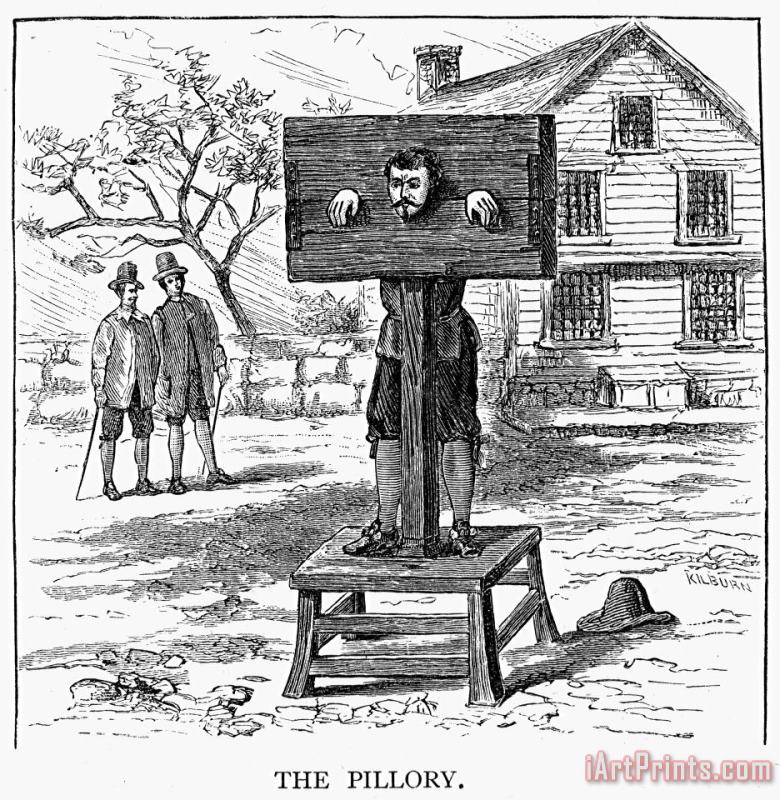 Others Colonial Pillory Art Painting