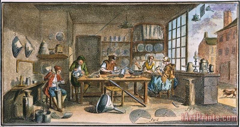Colonial Tinware Shop painting - Others Colonial Tinware Shop Art Print