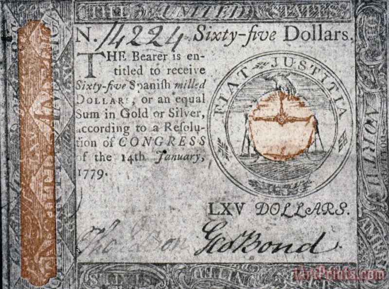 Continental Currency, 1779 painting - Others Continental Currency, 1779 Art Print