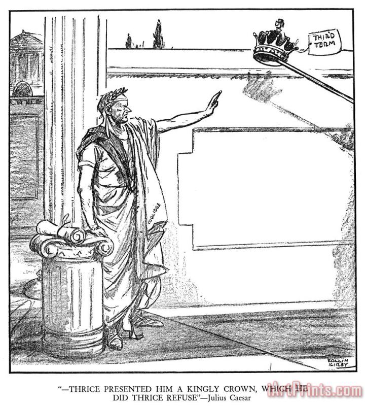 Others Coolidge Cartoon, 1928 Art Painting
