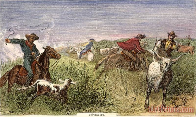 Others Cowboys, 1874 Art Print