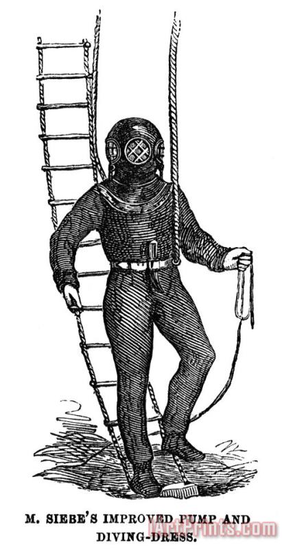 Others Diving Suit, 1855 Art Print