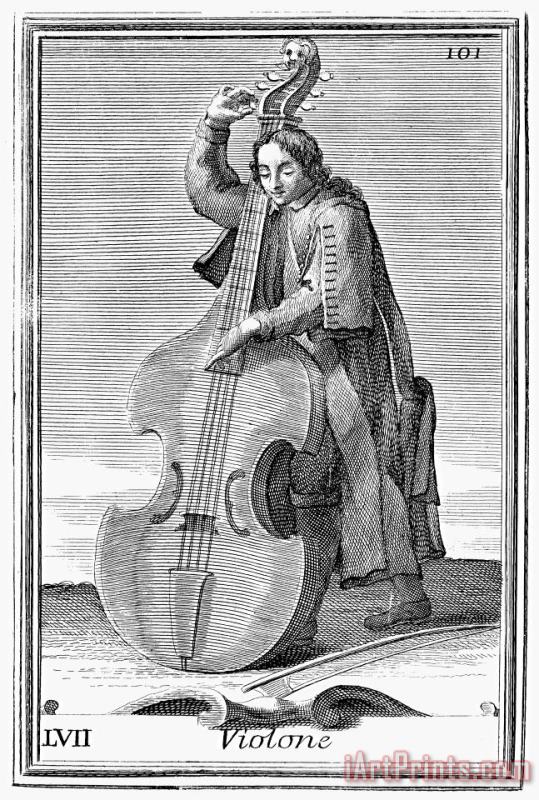 Double-bass Viol, 1723 painting - Others Double-bass Viol, 1723 Art Print
