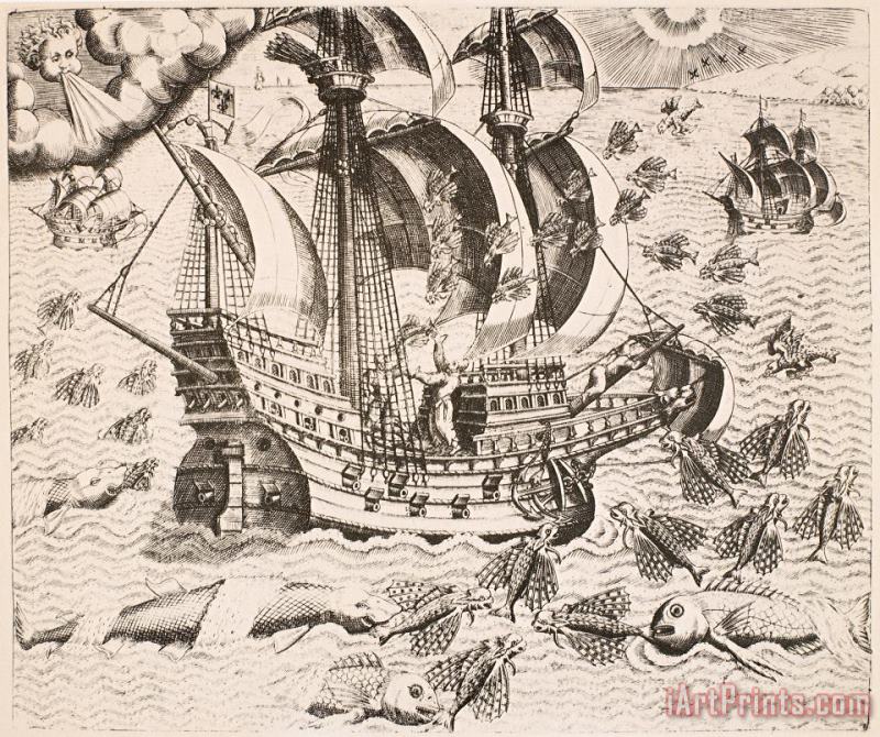 Flying Fish, 1594 painting - Others Flying Fish, 1594 Art Print