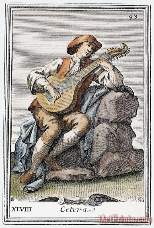Guitar: Cittern, 1723 painting - Others Guitar: Cittern, 1723 Art Print