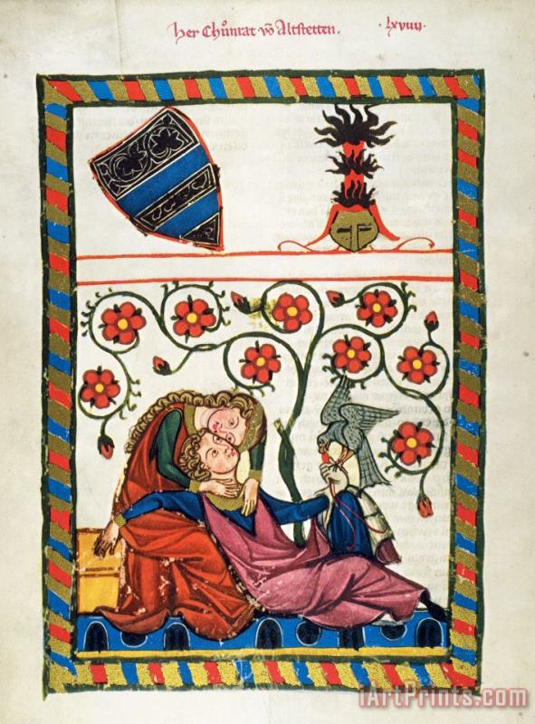 HEIDELBERG LIEDER, 14th C painting - Others HEIDELBERG LIEDER, 14th C Art Print