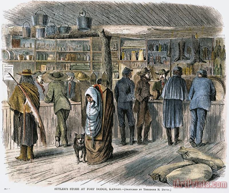 Kansas: Trading Post, 1867 painting - Others Kansas: Trading Post, 1867 Art Print