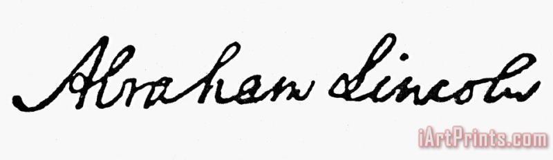 Lincolns Autograph painting - Others Lincolns Autograph Art Print