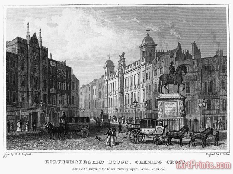 London: Charing Cross, 1830 painting - Others London: Charing Cross, 1830 Art Print