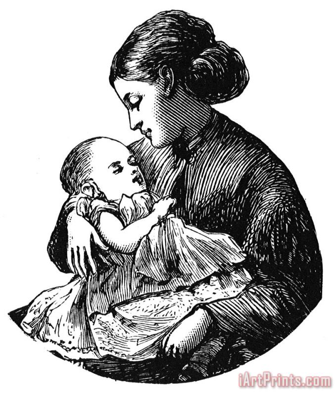 MOTHER AND CHILD, c1870 painting - Others MOTHER AND CHILD, c1870 Art Print