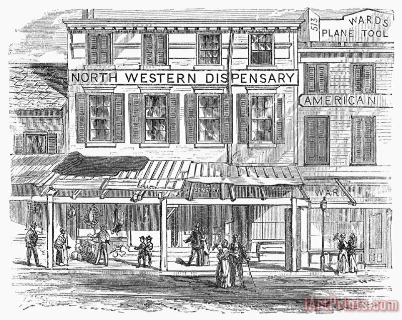 Others New York: Dispensary, 1868 Art Print