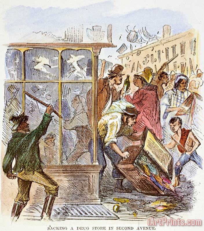 Others New York: Draft Riots 1863 Art Print