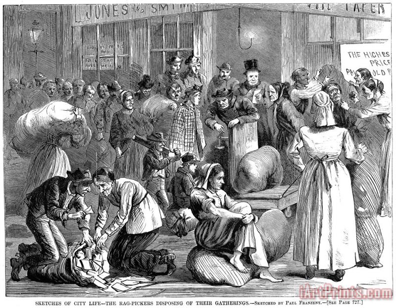 Others New York: Poverty, 1868 Art Painting
