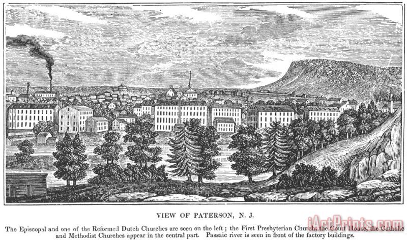 Paterson, New Jersey, 1844 painting - Others Paterson, New Jersey, 1844 Art Print