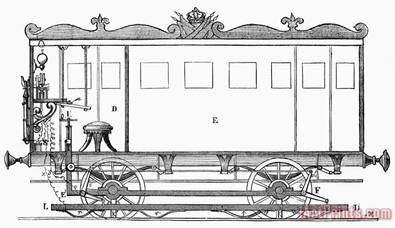 Others Railroad: Telegraph Car Art Print