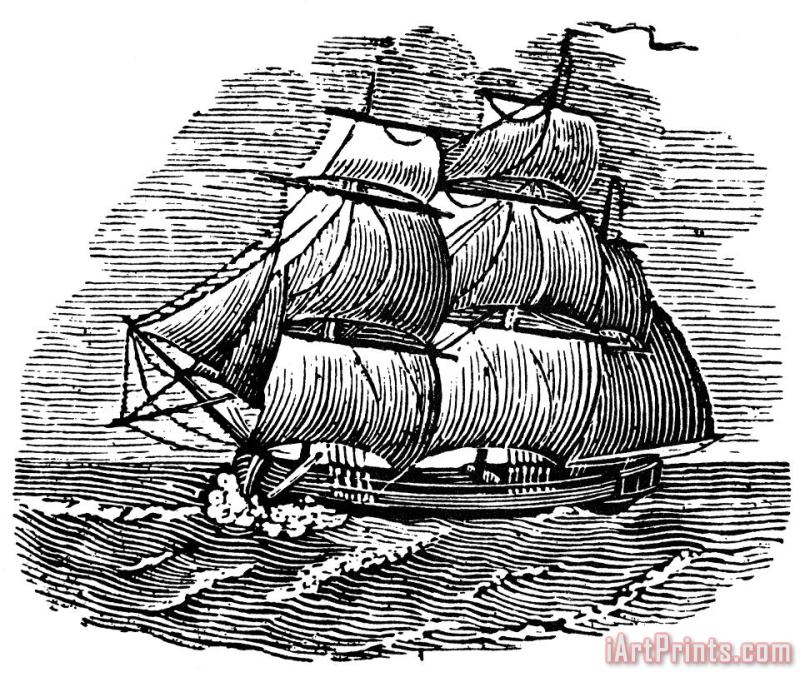 Others SAILING SHIP, 19th CENTURY Art Print