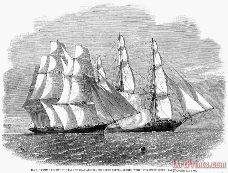 Slavery: Slave Ship, 1860 painting - Others Slavery: Slave Ship, 1860 Art Print