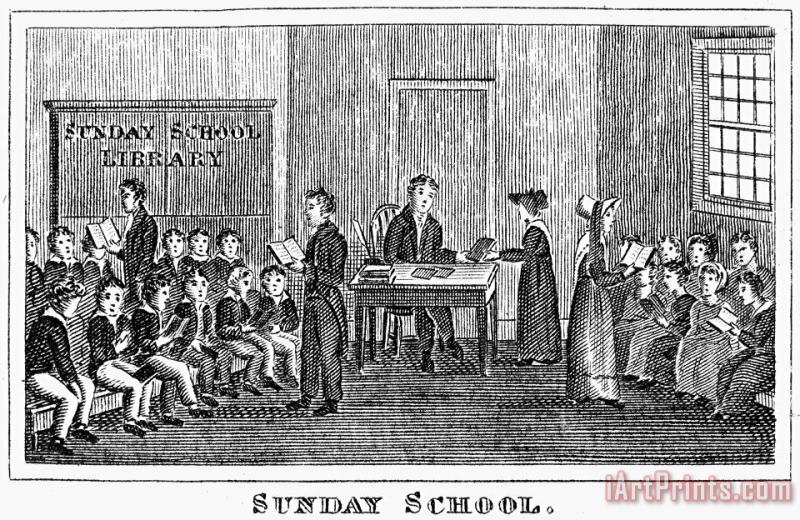 Sunday School, 1832 painting - Others Sunday School, 1832 Art Print