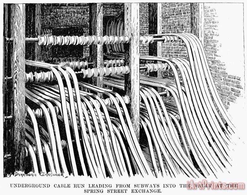 Telephone Cables, 1891 painting - Others Telephone Cables, 1891 Art Print