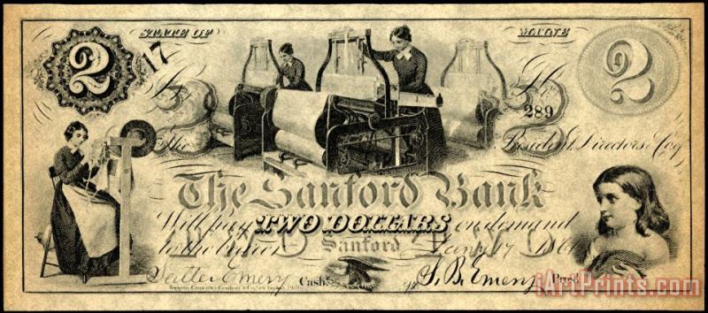 Union Banknote, 1861 painting - Others Union Banknote, 1861 Art Print