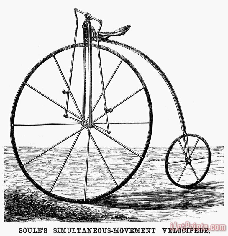 Others Velocipede, 1869 Art Painting