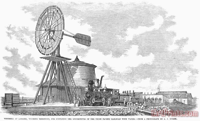 Others Windmill At Laramie, 1869 Art Painting
