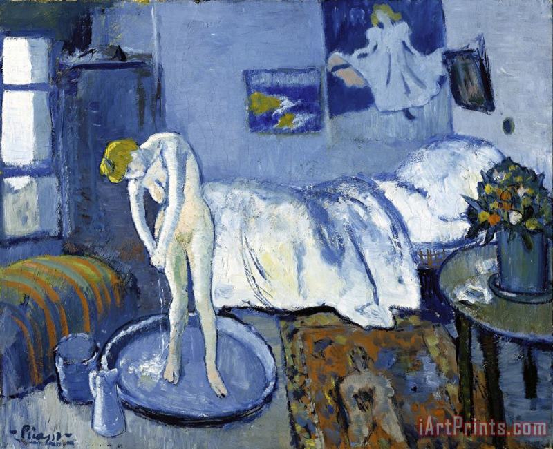Pablo Picasso A Blue Room a Tub 1901 Art Painting