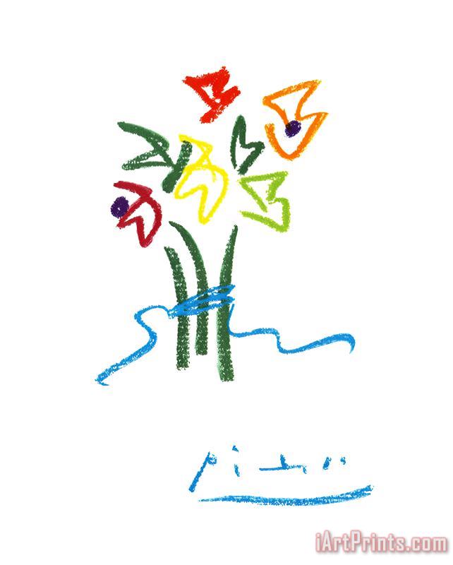 Evening Flowers painting - Pablo Picasso Evening Flowers Art Print