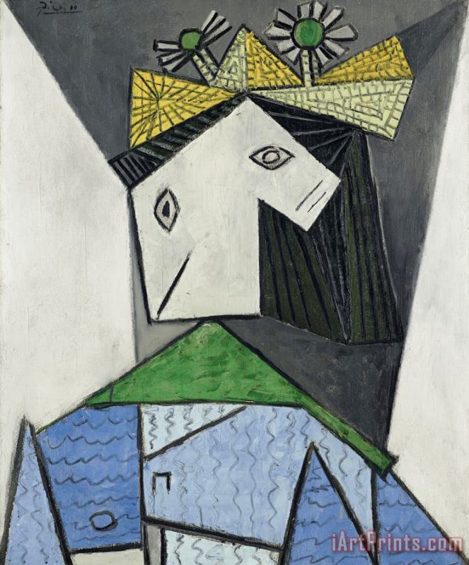 Pablo Picasso Femme Au Chapeau Art Painting
