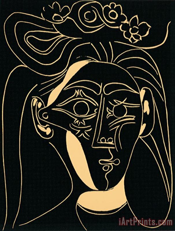 Pablo Picasso Femme Au Chapeau Fleuri Art Print