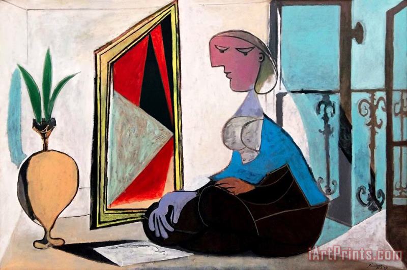 Pablo Picasso Femme Au Miroir 1937 Art Print