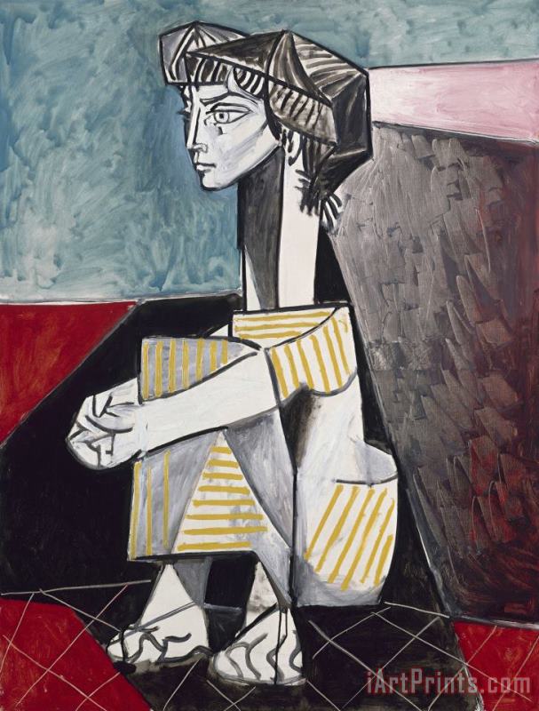 Pablo Picasso Jacqueline Aux Mains Croisees (jacqueline with Crossed Hands) Art Print