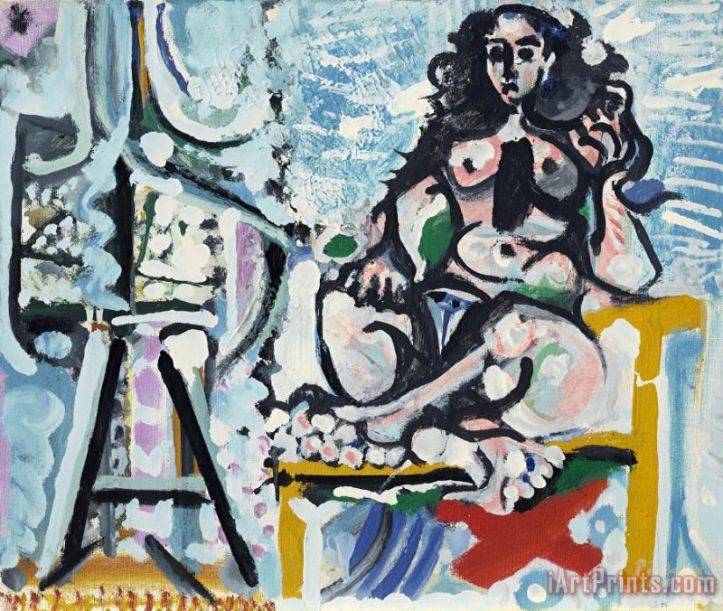 Pablo Picasso Le Modele Dans L'atelier Art Painting
