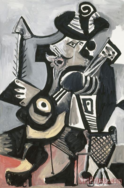 Musicien (musician) painting - Pablo Picasso Musicien (musician) Art Print