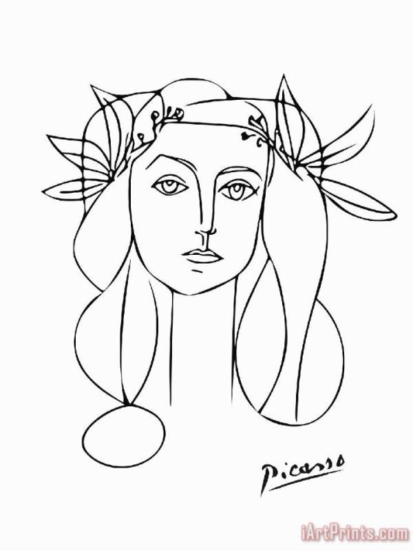 Pablo Picasso Portrait of Francoise Gilot Art Painting