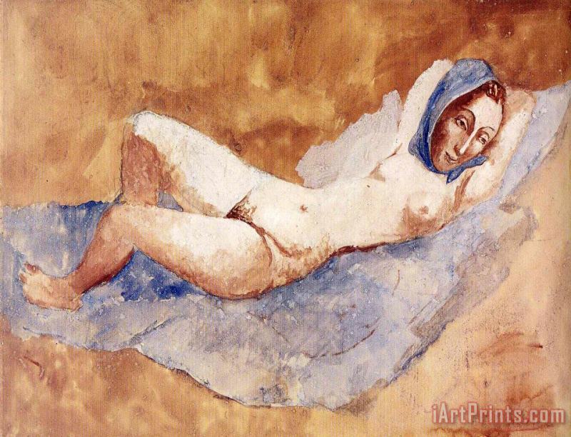 Pablo Picasso Reclining Nude Fernande 1906 Art Print