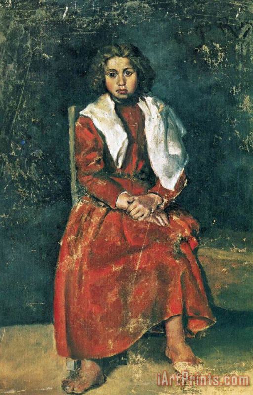Pablo Picasso The Barefoot Girl 1895 Art Painting