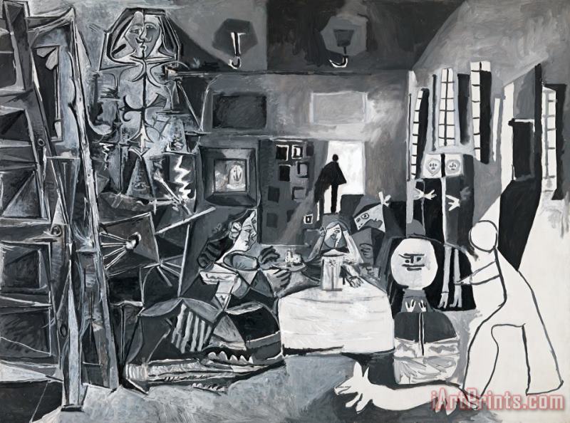 Pablo Picasso The Maids of Honor (las Meninas, After Velazquez) (les Menines, Vue D'ensemble, D'apres Velazquez) Art Painting