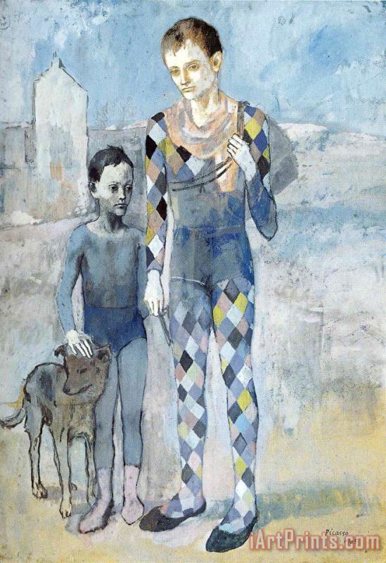 Pablo Picasso Two Acrobats with a Dog 1905 Art Print